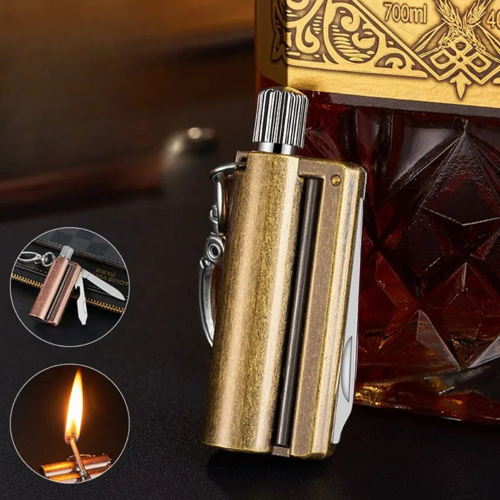 Permanent Match Keychain Lighter – Windproof Outdoor EDC Tool
