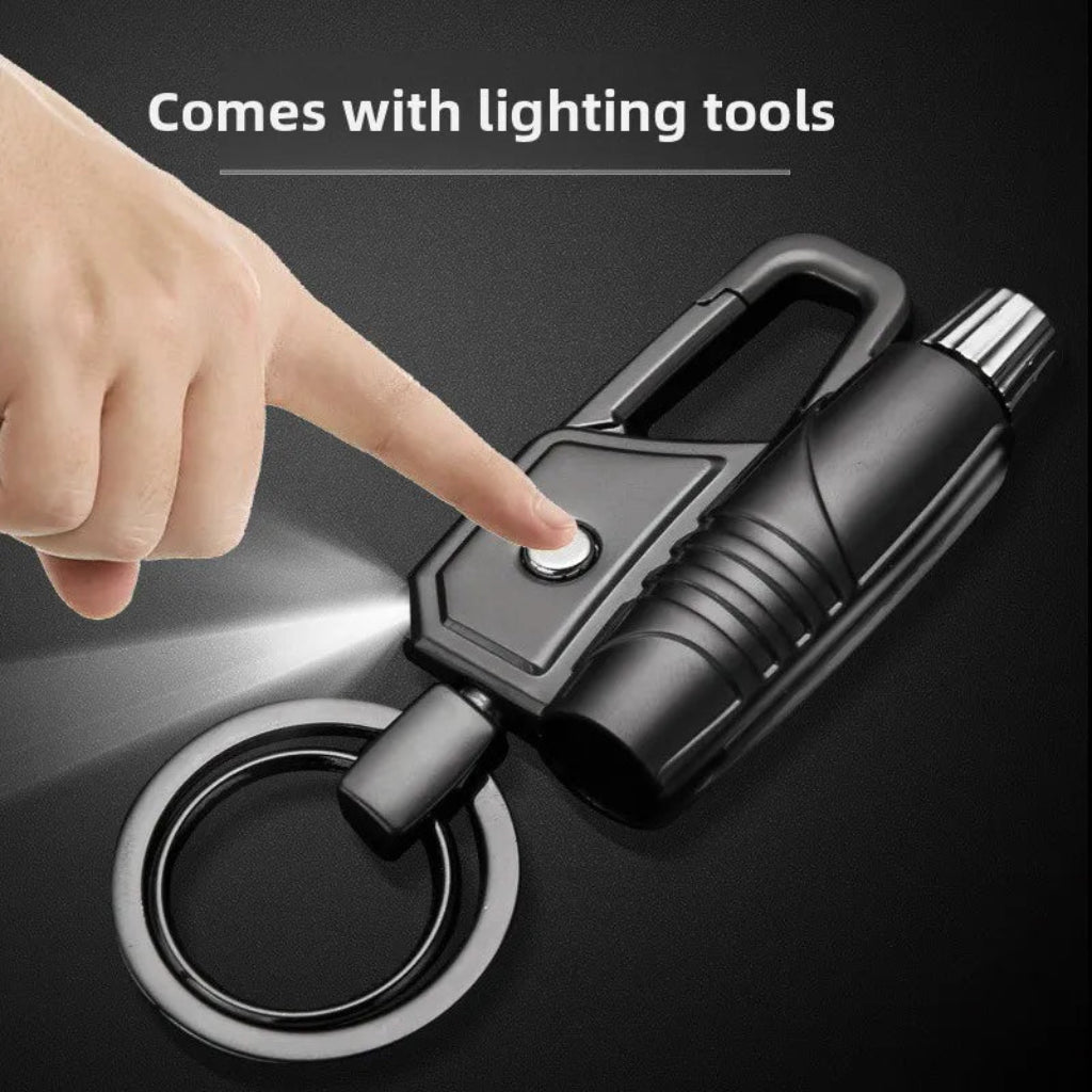 Waterproof Kerosene Permanent Match Lighter Keychain