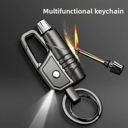 Waterproof Kerosene Permanent Match Lighter Keychain